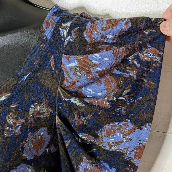 Simply Vera Abstract Floral Pleated Puff Sleeve Embellished Knit Top Size XS NWT - Picture 4 of 7